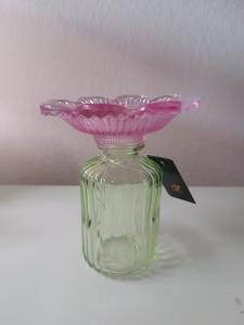 Vaasje roze/groen