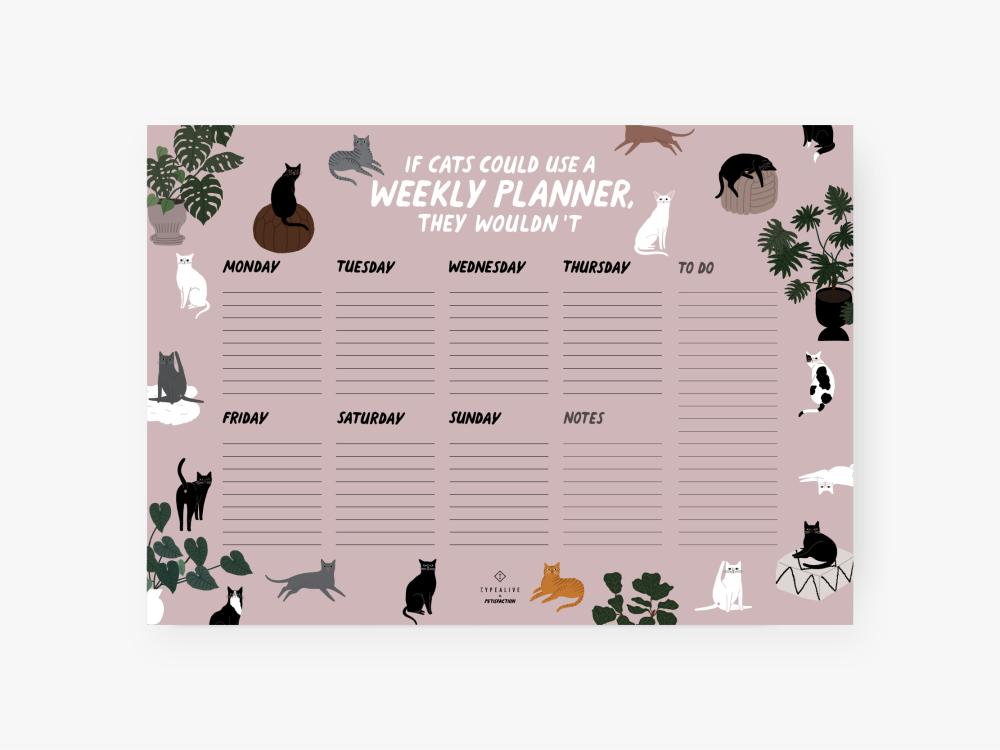 Weekplanner Kat