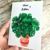 Ansichtkaart/ A6 print - Monstera Deliciosa Pot, Plantlady