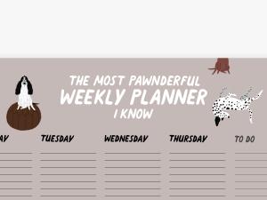 Weekplanner Hond