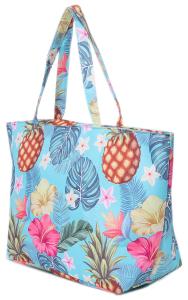 Beach Bag Blauw Flowers