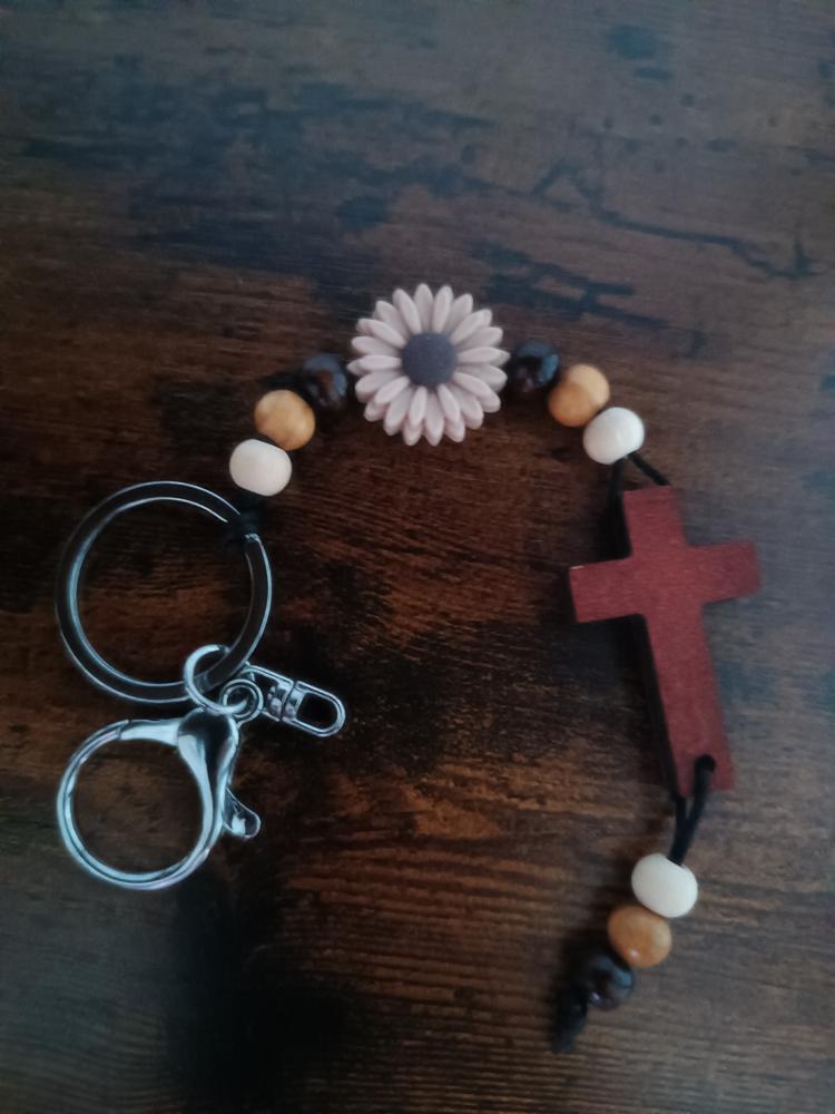 Sleutelhanger kruis lang