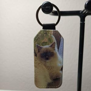 Gepersonaliseerde Fotosleutelhanger Langwerpig Dubbelzijdig | Eigen Foto