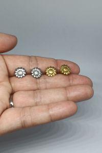 Stainless Steel oorbellen Sun Flower