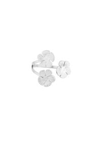 Stainless Steel Ring Daisy 3in1 zilver